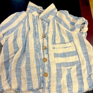 Crop top , sailor/vacation button up